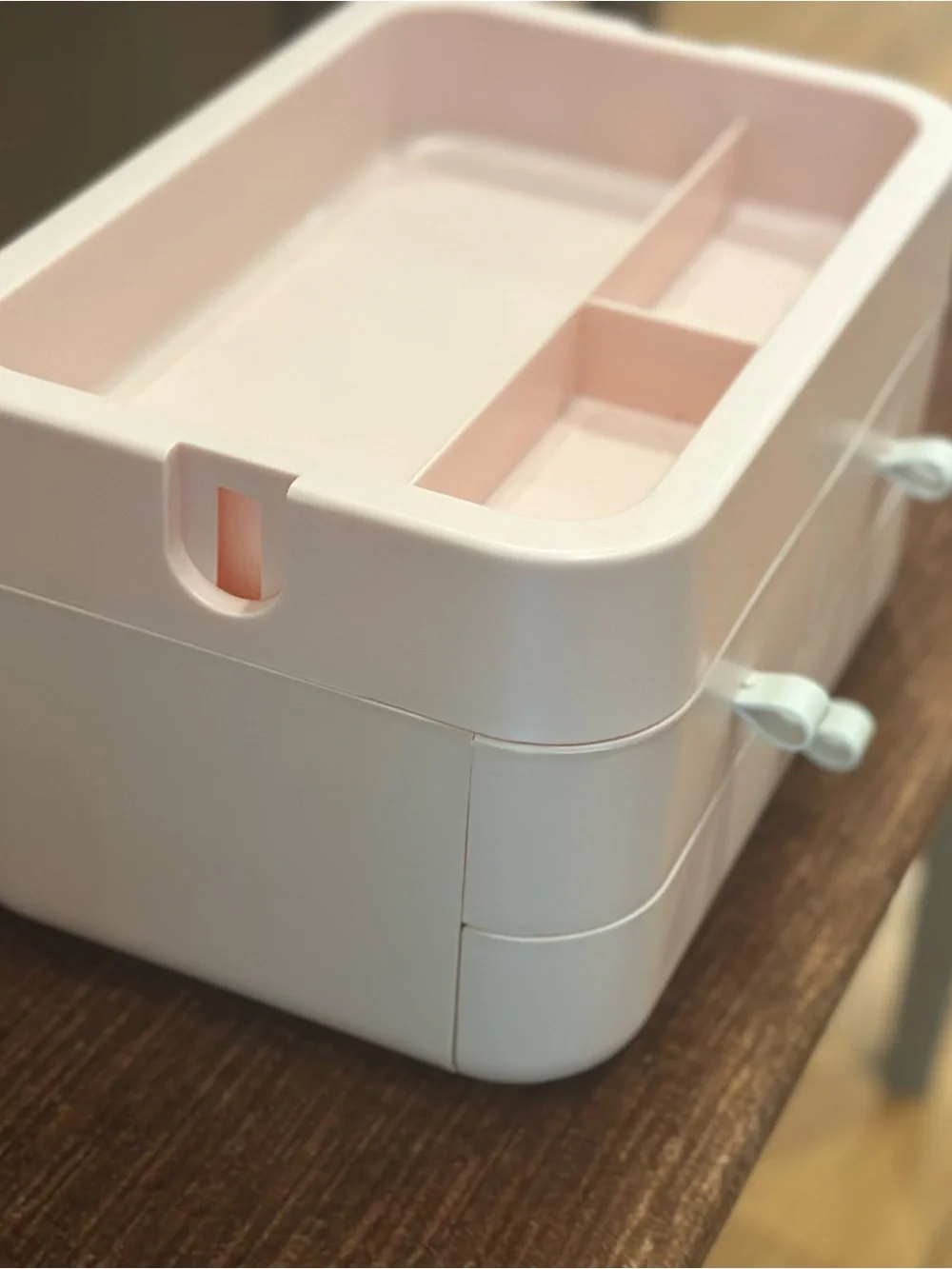 Blush Pink Cosmetic Organizer with Drawers